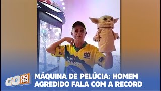 MÁQUINA DE PELÚCIA HOMEM AGREDIDO FALA COM A RECORD [upl. by Henrique]