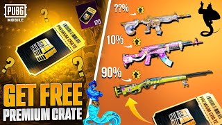 New Premium Crate Is Here  120 Free Premium Crates Trick  New Premium 3 Upgraded Weapons  PUBGM [upl. by Pascasia]