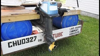 Homemade Pontoon Boat Update 6 Motor Install [upl. by Errised]