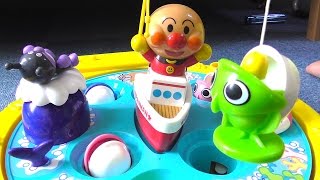 Anpanman Fishing Game Toy アンパンマン 釣り おもちゃ [upl. by Ennovahc]