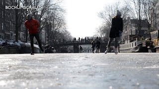 ⛸️ Eislaufen in Amsterdam Schaatsen 😍 IJs op de grachten ❄❄❄ [upl. by Anett354]