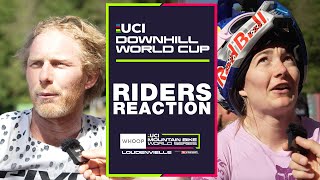 RIDERS REACTION  Semifinals  Loudenvielle UCI Downhill World Cup [upl. by Melvena354]