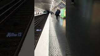 🚇Gare Guy Moquet Métro 13 🇨🇵 youtube travel shortvideos viralvideos shorts short train [upl. by Volny]