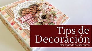 DECORACION PASO A PASO Y ALGUNOS TIPS  LLUNA NOVA SCRAP [upl. by Orecul]