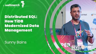 Distributed SQL How TiDB Modernized Data Management by Sunny Bains [upl. by Beuthel]