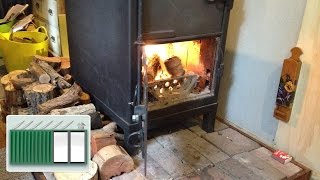 Shipping Container House  Log burning safe flue and insulation [upl. by Mari]