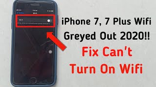 iPhone 7 7 Plus Wifi Greyed Out 2024 Fix Cant Turn On Wifi On iPhone 7 7 Plus [upl. by Husch]