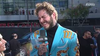 Post Malone Red Carpet Interview  AMAs 2018 [upl. by Laetitia]