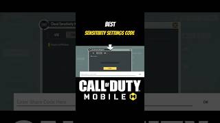 Best Sensitivity Settings Code For Battle Royale  CODM codmobile battleroyale callofdutymobile [upl. by Salis]