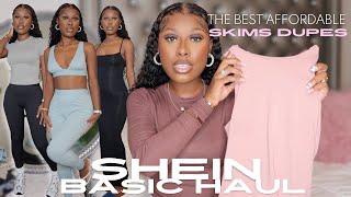 Shein Haul  Skims Dupes QUALITY Affordable Basics Styling HaulStart A Capsule Wardrobe [upl. by Joshua]