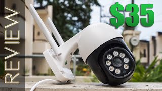 Besder 5MP PTZ Auto Tracking Outdoor WiFi IP Security Camera Review [upl. by Llecrup]