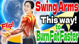 Swing Arms This Way to Boost Metabolism Remove Back Pain and Create Beautiful Younger Looking Back [upl. by Ciro695]