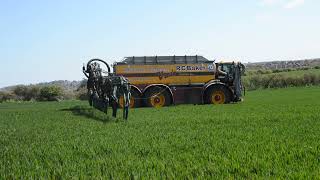 Huge 36M Vredo VT70283 Spreading Digestate on Wheat [upl. by Olim]