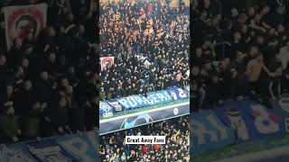 Mad Dinamo Zagreb Away Fans At Chelsea Stamford Bridge shorts [upl. by Maurise529]