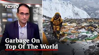 Heartbreaking Video Shows Shocking Amount Of Garbage Piling Up At Mount Everest Campsite [upl. by Rehtnug]