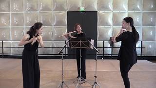 J J Quantz  Sonate für drei Flöten Nr 116 Flute East Trio [upl. by Salome455]