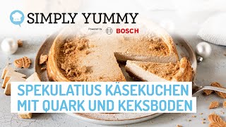 Einfacher SpekulatiusKäsekuchen mit Quark amp Keksboden – DER Weihnachtskuchen  SIMPLY YUMMY Rezepte [upl. by Yeliw782]