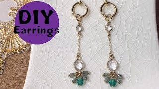 DIY Accessories 簡単！使いまわせる！フープイヤリング作り方 [upl. by Ileray]