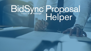 BidSync ProposalHelper Proposal Writing Services [upl. by Reffotsirk]