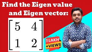 Eigen values and Eigen vectors  2 x 2 matrix  Problem Solved  Mathspedia [upl. by Tiat]