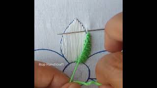 trellis stitch flower design hand embroidery Tutorial stitching and knitting tutorial for beginners [upl. by Aidroc954]