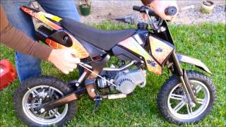 PRIMER ENCENDIDO DE POCKET BIKE MOTOR 2 TIEMPOS [upl. by Ibrad820]