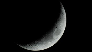 Waxing crescent moon 236 of 15 January 2024 recorded with Nikon P900 [upl. by Nnylyahs477]