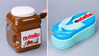 Nutella Fondant Cake Decorating Recipes  Amazing Cake and Dessert Compilation  Easy amp Quick Cake [upl. by Nodal]