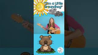 Groundhog Day Childrens Song quotIm A Little Groundhogquot shorts [upl. by Eelatan581]