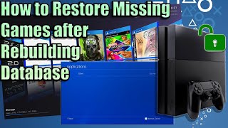 How to restore missing games  PS4 Jailbreak 2024 [upl. by Elohc198]