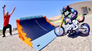 RC DIRTBIKE Vs The Backflip Ramp [upl. by Sutit]