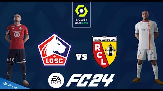 FC 24  Lille vs Lens  Ligue 1 2324 match complet  PS4™ [upl. by Alaek495]