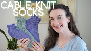 StepByStep Sock Magic Loop Knitting Tutorial  Cable Knit Socks  Knitting House Square [upl. by Inajar]