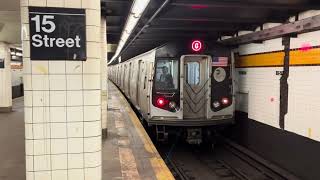 IND Culver Line FG train action  15th StreetProspect Park PM Rush Hour [upl. by Irbmac]