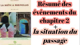 la Boîte à Merveillesrésumé des évènements du chapitre 2la situation du passagefrançais 1 bac [upl. by Lacy]