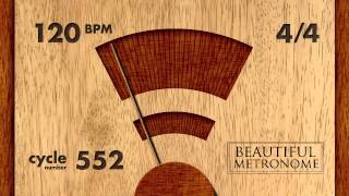 120 BPM 44 Wood Metronome HD [upl. by Ettegdirb]