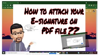 How to attach your Signature on PDF File [upl. by Ilsel]