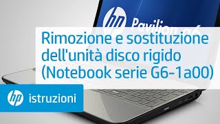 Rimozione e sostituzione dellunità disco rigido Notebook serie G61a00  HP Support [upl. by Kostival604]