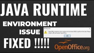 Solved it The Crazy JRE Error in Open Office Has Been Fixed [upl. by Thin93]