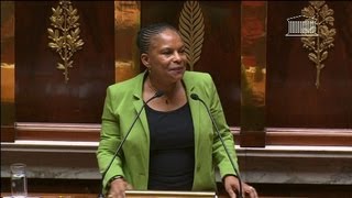 Mariage homo  Christiane Taubira au coeur des débats  0602 [upl. by Kersten]