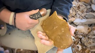 10Minute Challenge FlintKnapping Chert From Start to Finish [upl. by Kincaid]