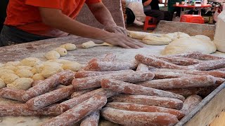 Amazing Skill Super Speed Sausage Donuts Master  Korean Street Food [upl. by Pavlov]