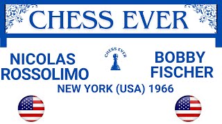 GM Nicolas Rossolimo vs GM Bobby Fischer New York USA 1966 [upl. by Rubin]