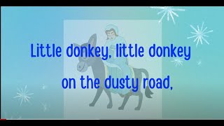 Little donkey little donkey  Christmas song  Karaoke for kids [upl. by Mandelbaum536]