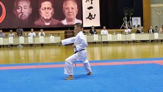 IOGKF World Budosai 2016  Tetsuji Nakamura Seisan kata and bunkai [upl. by Leahcim]