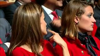 La princesa Letizia manda callar al jefe de Gabinete de Rajoy durante el discurso del príncipe [upl. by Cosette]