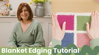 Crochet Blanket Edging Tutorial  Country Cottage CAL  Hobbycraft [upl. by Taryn]