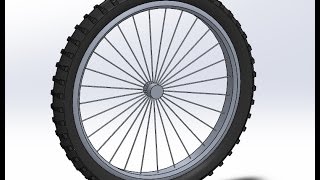 Solidworks Tekerlek Bicycle wheel [upl. by Alvan]