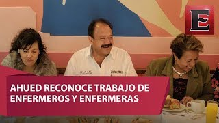 Armando Ahued se reúne con enfermeros y enfermeras en su día [upl. by Mairhpe]