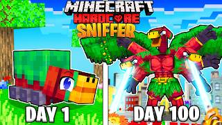 I Survived 100 DAYS as a SNIFFER in HARDCORE Minecraft [upl. by Salli889]